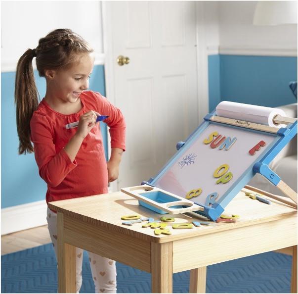Immagine prodotto Melissa & Doug Cavalletto da tavolo Lavagna e lavagna per bambini