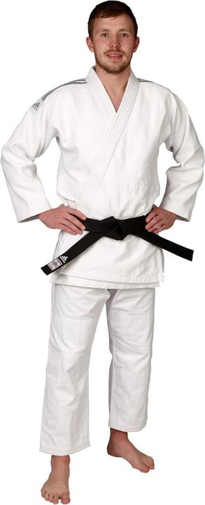 Actual product image adidas Judo suit "Contest" white/silver stripes, J650 (170)