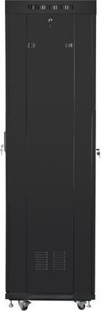 Actual product image Lanberg BUILT-IN CABINET RACK STAND 19" 42HE 600X600 BLACK PERFORATED DOOR LCD (FLAT PACK) V2 (42 RU, 19 inch rack)