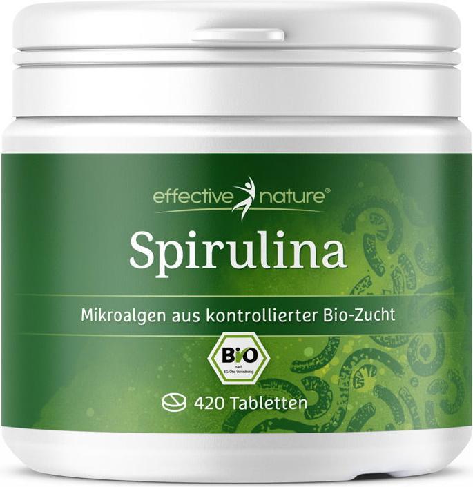 Actual product image Effective Nature Organic spirulina (420 Piece, Pills, 210 g)