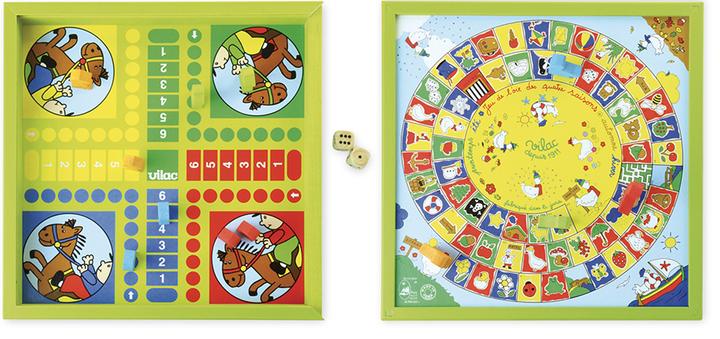 Image du produit Vilac Jeu de l'oie et jeu des petits chevaux (Français, Anglais, Espagnol, Danois, Allemand, Néerlandais)