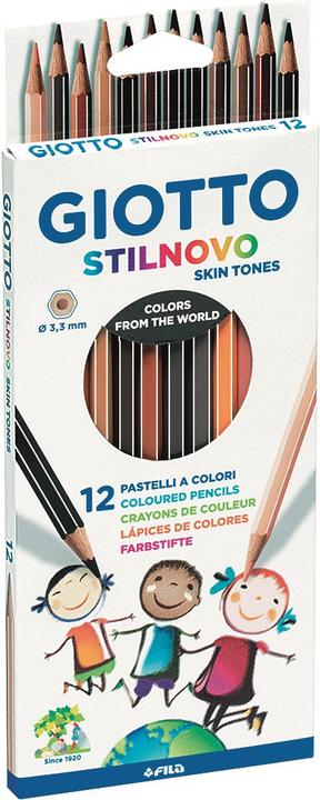 Produktbild Giotto Stilnovo Hangable Box With 12 Skin Tones Colouring Pencils (Pefc) (Mahagoni, Weide, Tulpe, Zimt, Bister, Umbra gebrannt, Kakao, Sand, Taupe, Helles Fleisch, Terrakotta, Eiche, 12 x)