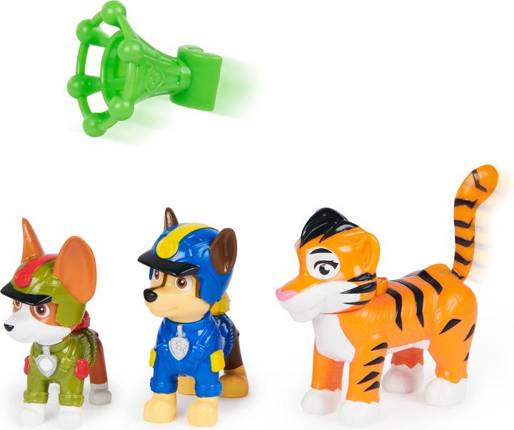Image du produit Spin Master PAW Patrol Jungle Pups, Figurines articulées Chase, Tracker & Tiger avec lance-projectile, jouets po