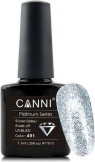 Produktbild Canni Gellack Platinum Silver Glitter UV/LED (Gel-Effekt Nagellack)