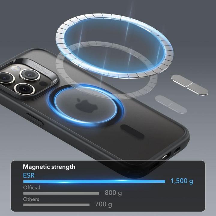Actual product image ESR Ch Halolock Magsafe Iphone 15 Pro Frosted Black (Apple iPhone 15 Pro)