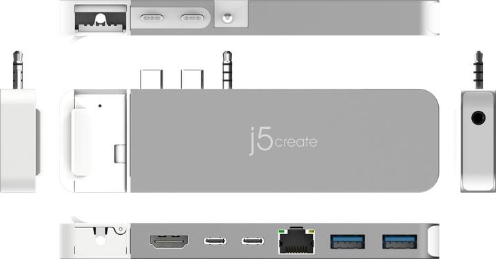 Actual product image j5Create JCD395 (USB-C, 7 Ports)
