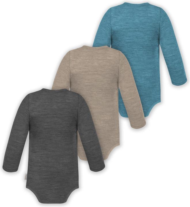 Immagine prodotto Normani Confezione da 3 pezzi di body a maniche lunghe in merino per bambino e bambina - 9355 (86)