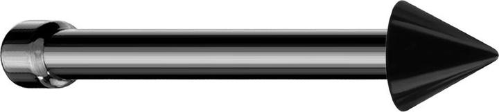 Actual product image Star Piercing Nasenstecker gerade schwarz mit Cone (without brass, Surgical steel 316L)