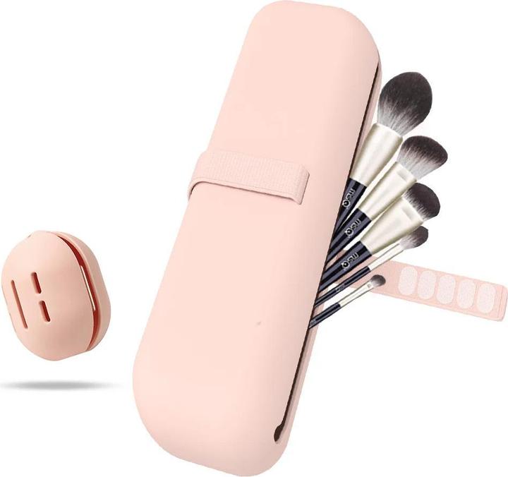 Immagine prodotto Only-Bags.Store Porta pennelli da viaggio, borsa per pennelli cosmetici in silicone, custodia per spugne da trucco