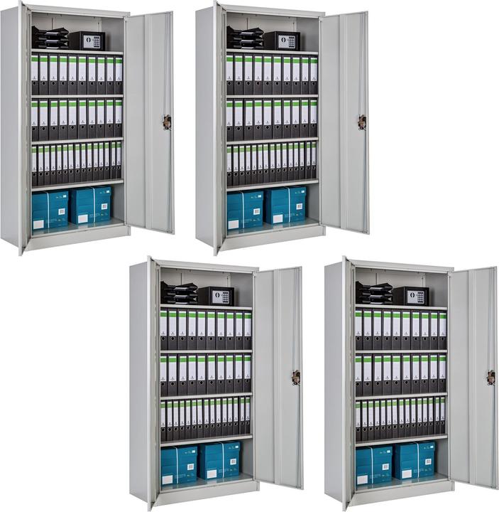 Actual product image tectake 2x Filing cabinet with 5 shelves (180 x 90 x 40 cm)