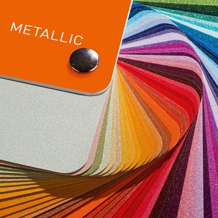 Actual product image RAL E4 EFFECT color fan metallic