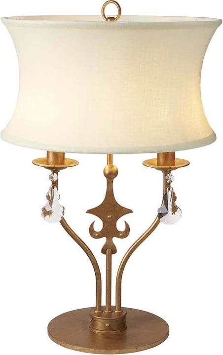 Image du produit Elstead Lighting Windsor lampe de table E14 double or patine crème, Made in UK (E14)