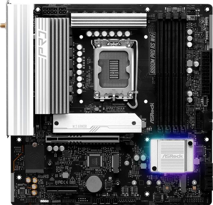 Actual product image AsRock B860M Pro RS WiFi DDR5 Intel S retail (LGA 1851, Intel B860, mATX)