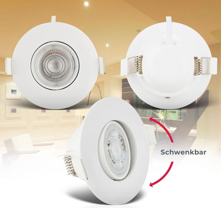 Immagine prodotto B.K.Licht Set di 6 luci da incasso a LED, IP65, bianco, 6xLED/4.9W (480 lm)