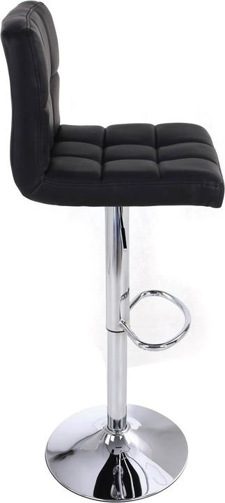 Produktbild Songmics Barhocker höhenverstellbar, Kunstleder, Schwarz, 2er Set