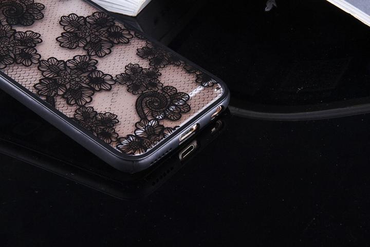 Produktbild König Design Apple iPhone 8 Plus Handy Hülle Mandala Case Schutzhülle Motiv Blüten Schwarz (Apple iPhone 8 Plus)