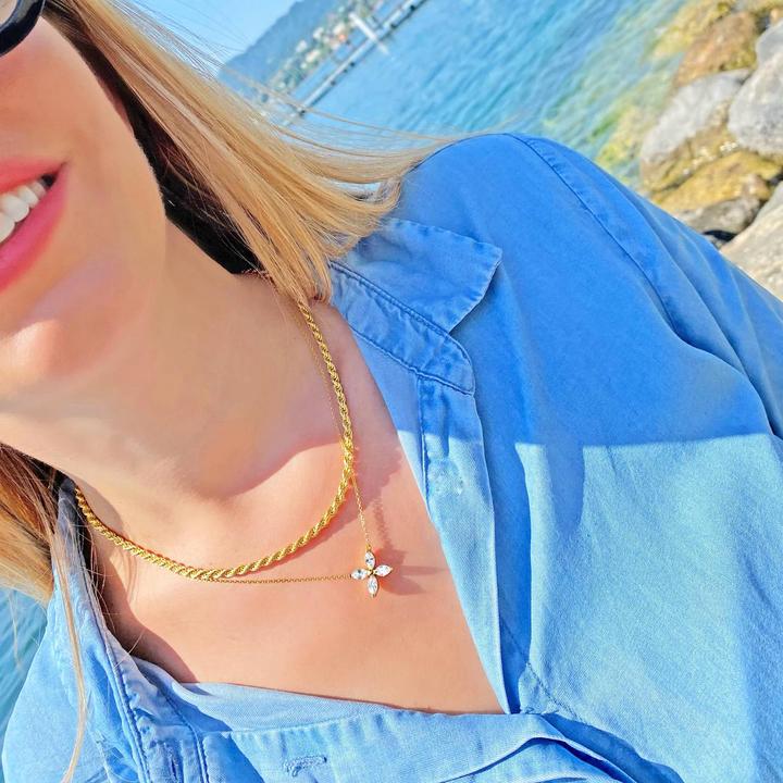 Actual product image Candy Celia necklace, 925 sterling silver, gold-plated (18k gold-plated, 925 Sterling silver, 925 sterling silver, 42 - 45 cm)