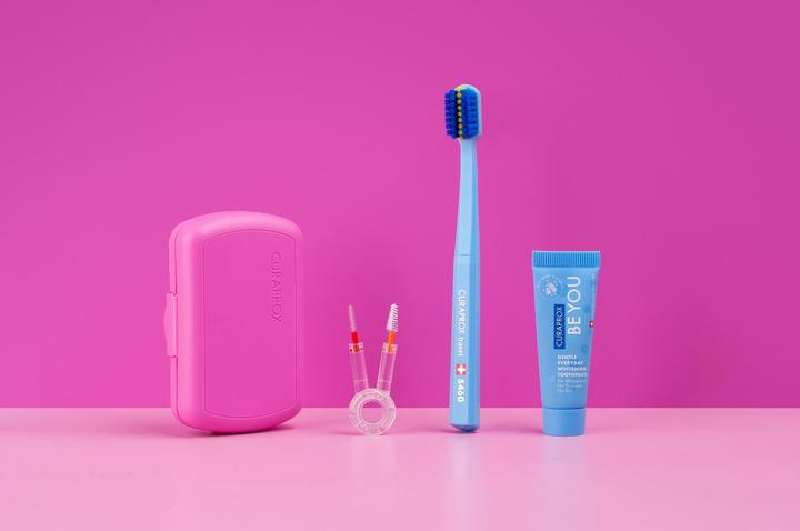 Image du produit Curaprox Kit de voyage Ortho rose (Souple, 1 x)