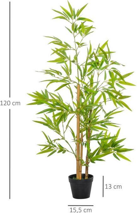 Actual product image Swisshandel24 Artificial Bamboo Artificial Plant Decoration Artificial Tree Decoration 120cm (120 cm)