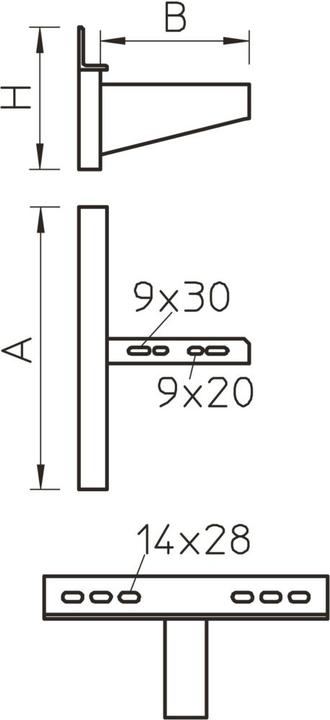 Actual product image OBO Bettermann OBO AWSS/71 Wall bracket, heavy design (Cords)