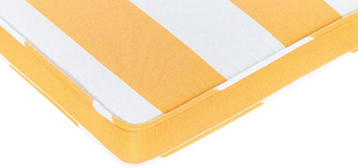 Produktbild Beliani Sitzkissen für Stuhl TOLVE 6er Set gelb / weiss gestreift 31 x 39 x 5 cm (39 x 31 cm)