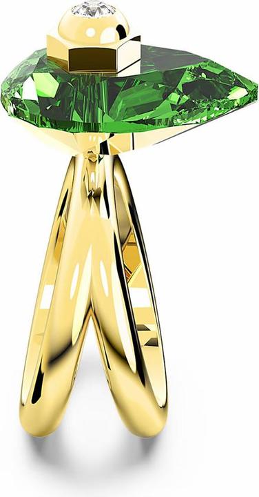 Produktbild Swarovski Numina Ring Tropfenschliff Grün Gold (60)
