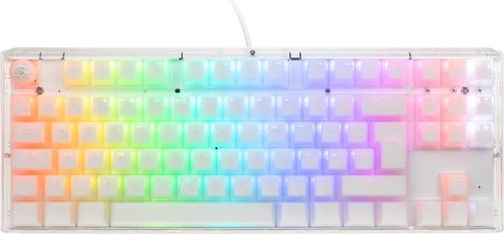 Actual product image Ducky One 3 Aura White TKL Gaming Keyboard, RGB LED - MX-Silent-Red (DE, Cable)