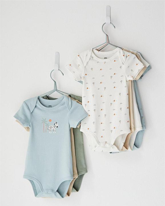 Actual product image La Redoute Collections 7-pack short-sleeved bodysuits (80)