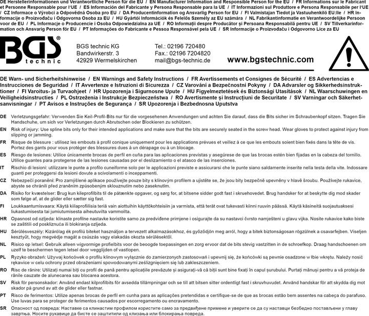 Image du produit BGS Jeu de douilles à embouts à choc 12,5 mm (1/2") Profil cannelé (pour Ribe) M5 - M14 9 pièces (Profilé de cale (pour Ribe) M5 - M14)