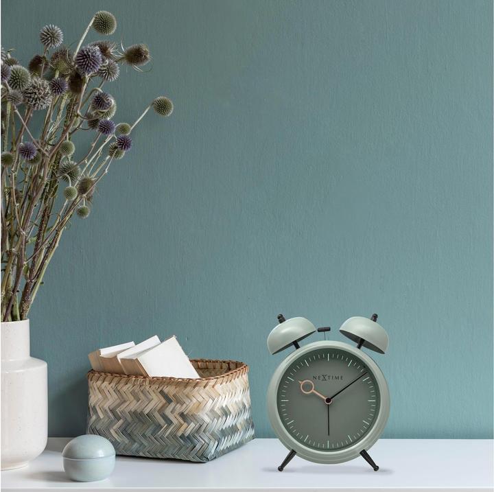 Actual product image Nextime Classic Alarm Clock Golden Hour Teal