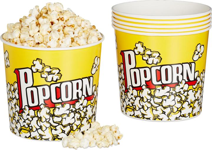 Actual product image Relaxdays Popcorn Bucket Set of 6 (6 x)