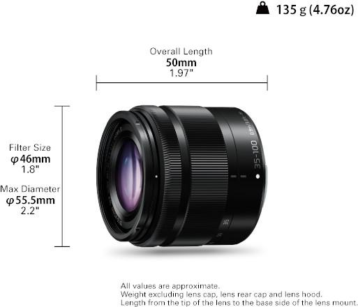 Produktbild Panasonic 35-100mm f/4.0-5.6 ASPH. Mega O.I.S. (Micro Four Thirds, Micro Four Thirds)