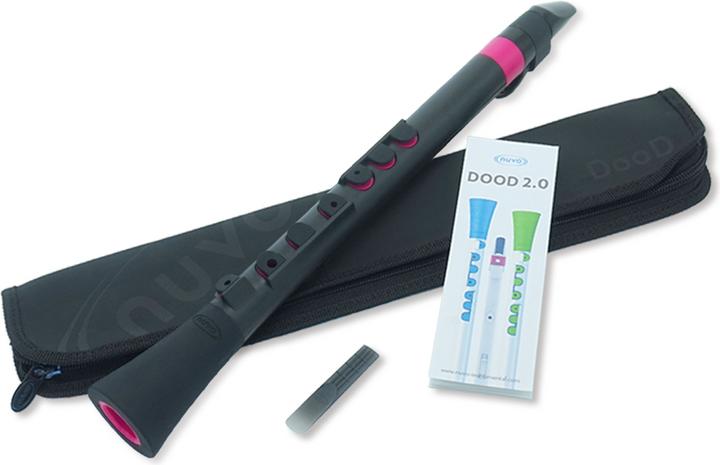 Actual product image Nuvo N430D DooD2.0 Children's Clarinet in C, Black-Pink (Clarinet, C major)