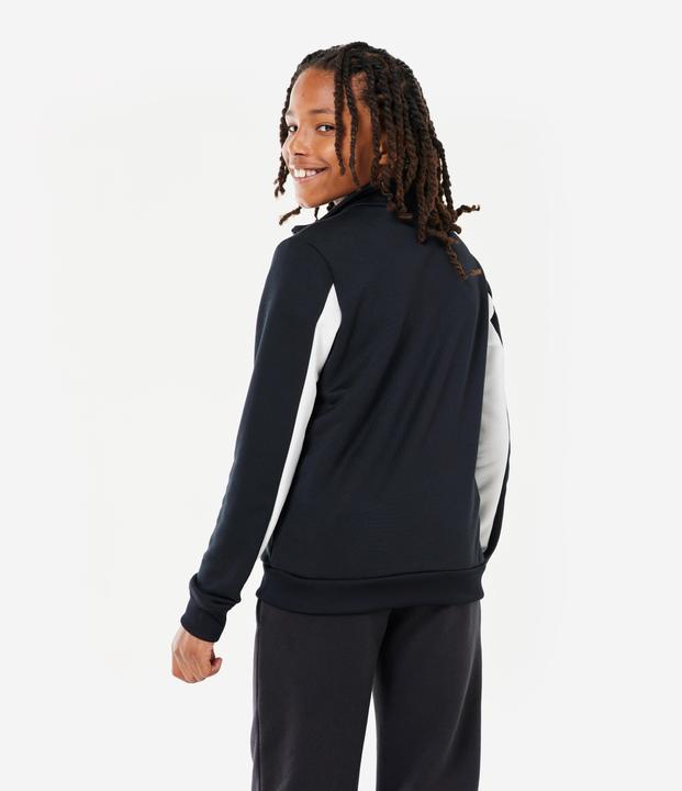 Actual product image Decathlon Training jacket tracksuit kids - black/white (12, 13, 14)
