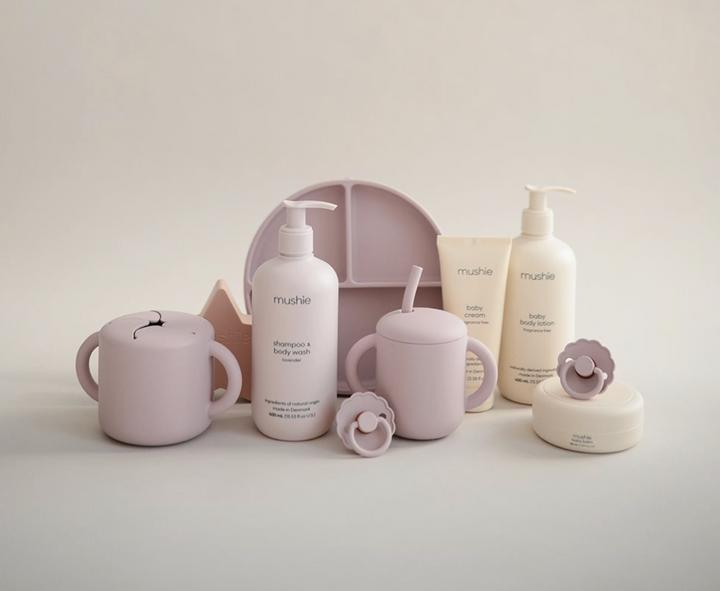 Produktbild Mushie Baby Shampoo & Wash Lavendel (Cosmos) 400 Ml