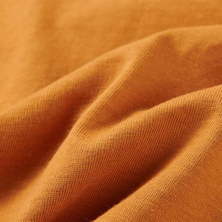 Image du produit VidaXL T-shirt manches longues enfant ocre foncé 128,Matière : 100 (128)