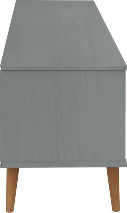 Actual product image VidaXL TV-Schrank MOLDE Grau 158x40x49 cm Massivholz (158 x 40 x 49 cm)