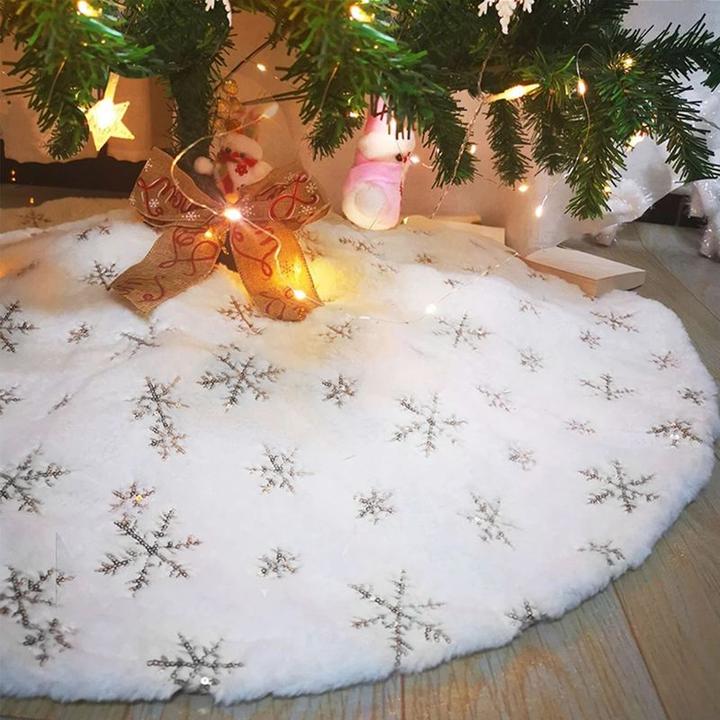 Image du produit Hermex jupe de sapin de Noël tapis de jupe de sapin de Noël couverture de sapin de Noël (1 -pièce)