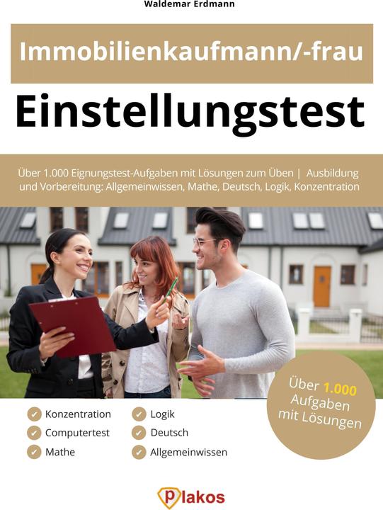 Immagine prodotto Einstellungstest Immobilienkaufmann / Immobilienkauffrau (Tedesco, Waldemar Erdmann, 2020)