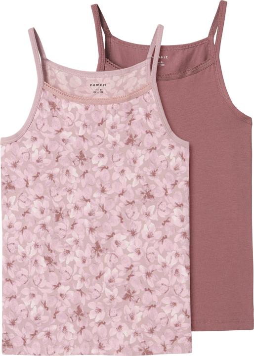 Name it Nkfstrap Top 2p Mauve Flower Noos