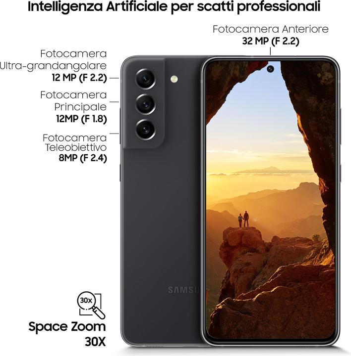 Actual product image Samsung Galaxy S21 FE 5G (128 GB, Graphites, 6.40", Dual SIM, 12 Mpx, 5G)