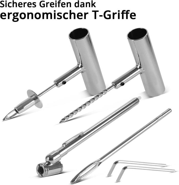 Produktbild Stahlwerk Reifenreparaturset 72-teilig, Reifenreparatur Kit Kfz, Flickset Auto
