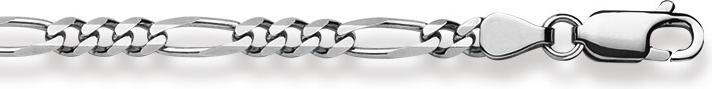 Actual product image Natsumi Schmuck Necklace yellow gold 18K/750 Figaro 2.9mm (750/18 K white gold, 45 cm)