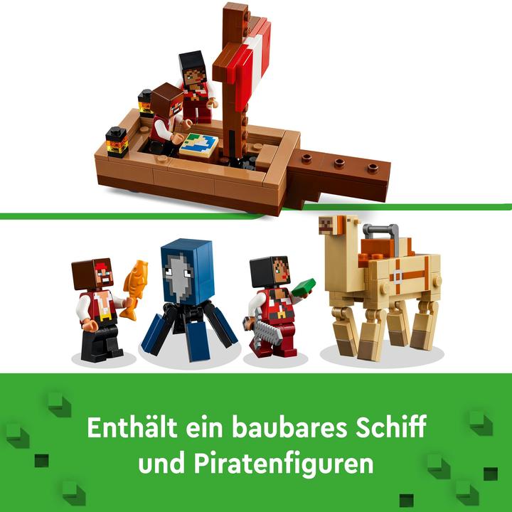 Image du produit LEGO Le voyage en bateau pirate (21259, LEGO Minecraft)