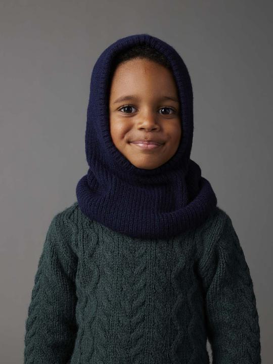 Actual product image Vertbaudet Boys' scarf hat in rib knit