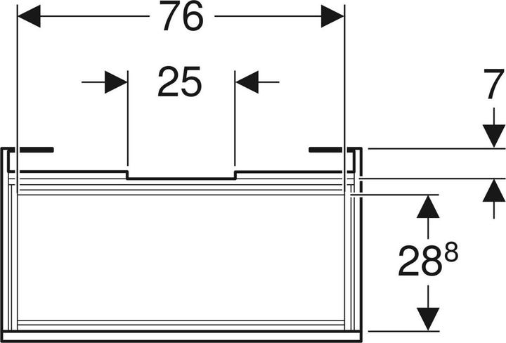 Image du produit Geberit Renova Plan, armoire basse pour lavabo, avec 1 tiroir, 83,2x60,6x44,6cm, 501910 (83 x 44.5 x 60.5 cm)