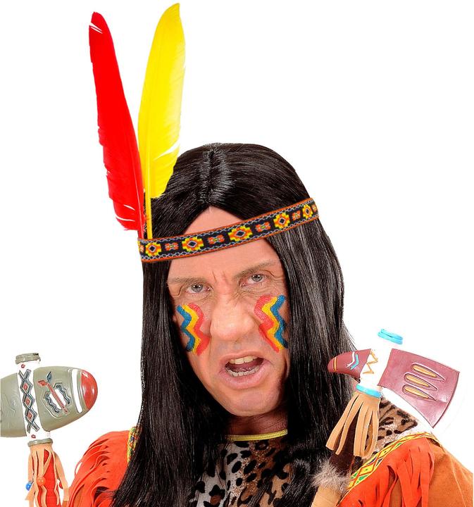 Produktbild Magni NET TOYS Indianer Haarband mit 2 Federn Indianerschmuck Haar Schmuck Haarschmuck Krieger Federschmuc