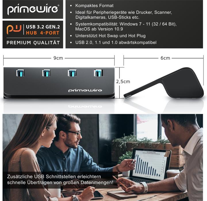 Produktbild Primewire USB Hub (USB-A, 4 Ports)