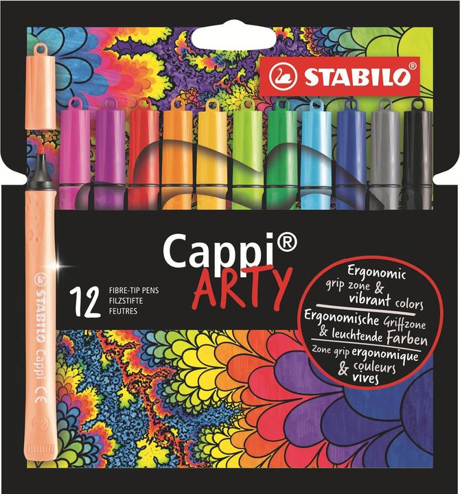 Image du produit STABILO Crayon-feutre Cappi avec bague de capuchon (Trié, 12 x)