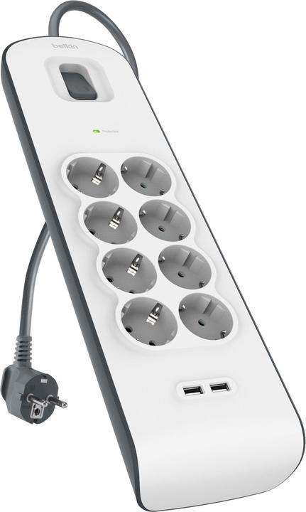 Actual product image Belkin Steckdosenleiste 8-fach 2 Meter Netzkabel BSV804vf2M-V2 (8 x, 2 m)